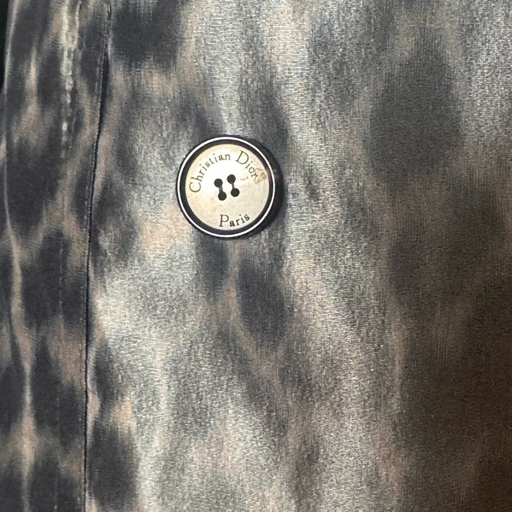 Christian Dior Women's Bar Silk Grey Leopard Blazer Size 2 - Picture 12 of 12